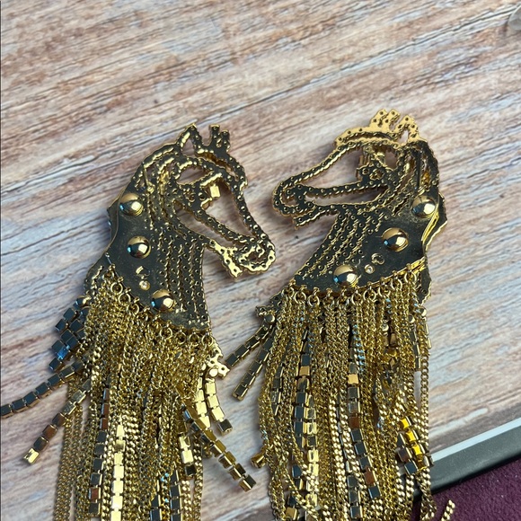 Kate Spade Horse Shaped Silver and Gold Earrings - Picture 5 of 9